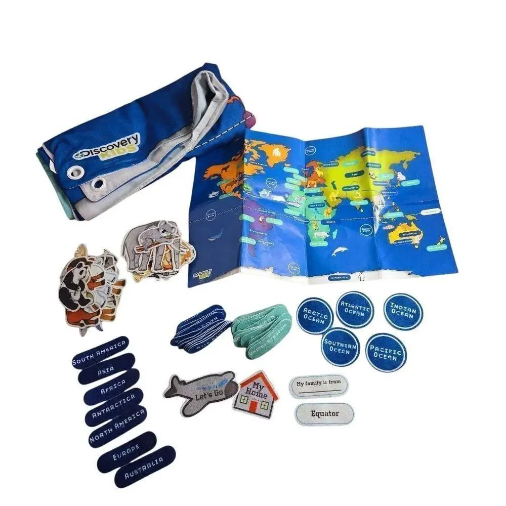 Discovery Kids Activity World Map 76 pieces Toy learning map